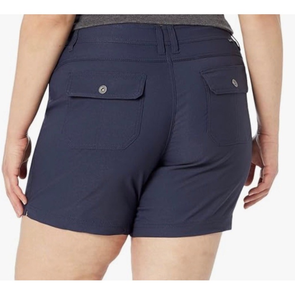 Prana NEW Womens Halle Short II Blue 16 x 7" Gorpcore Outdoor Stretch UPF Travel - Picture 3 of 12